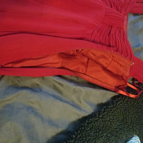 Red empire waist cocktail dress from Lord & Taylor size 4 - Picture 9 of 16